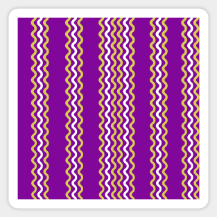 Retro 1960s Style Sixties Vintage Pattern Design Purple Yellow Sticker